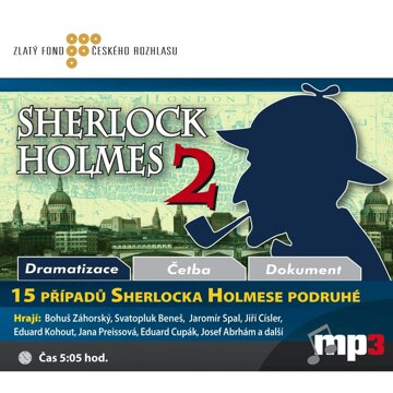 Obálka audioknihy 15 případů Sherlocka Holmese podruhé