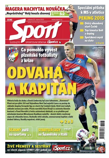 Obálka e-magazínu Sport 22.8.2015