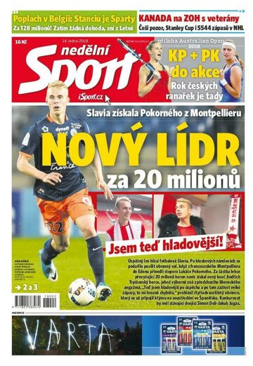 Obálka e-magazínu Nedělní Sport 14.1.2018