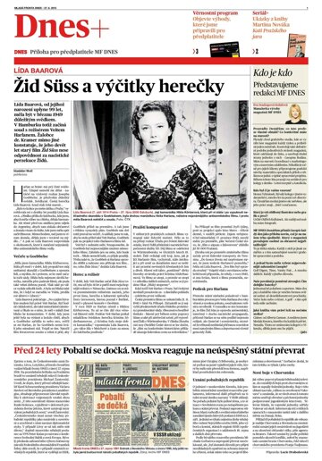 Obálka e-magazínu DNES+ Jižní Čechy - 27.8.2015