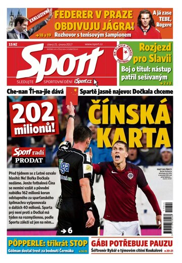 Obálka e-magazínu Sport 21.2.2017