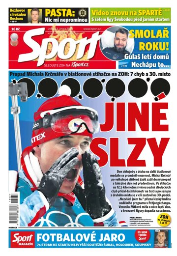 Obálka e-magazínu Sport 13.2.2018