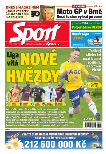 Obálka e-magazínu Sport 14.8.2015