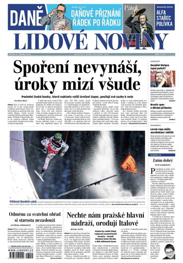 Obálka e-magazínu Lidové noviny 19.2.2016