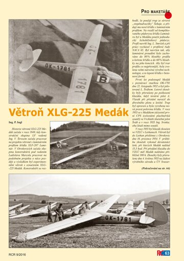 Obálka e-magazínu Větroň XLG-225 Medák