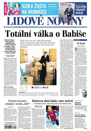 Obálka e-magazínu Lidové noviny 28.4.2017