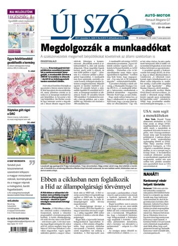 Obálka e-magazínu Új Szó 4.12.2017
