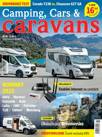 Obálka e-magazínu Camping, Cars & Caravans 6/2021
