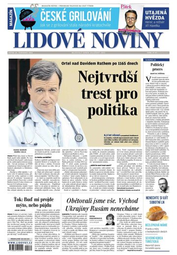 Obálka e-magazínu Lidové noviny 24.7.2015