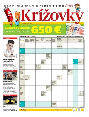 Obálka e-magazínu Krížovky 20.5.2017