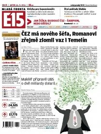 Obálka e-magazínu E15 16.9.2011