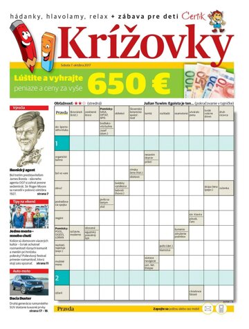 Obálka e-magazínu Krížovky 7. 10. 2017