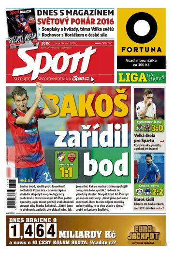 Obálka e-magazínu Sport 16.9.2016
