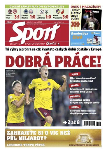 Obálka e-magazínu Sport 21.8.2015
