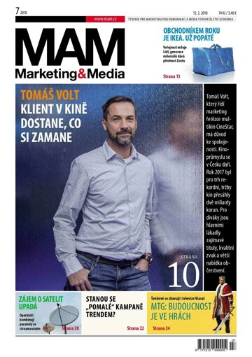 Obálka e-magazínu Marketing & Media 7 - 12.2.2018