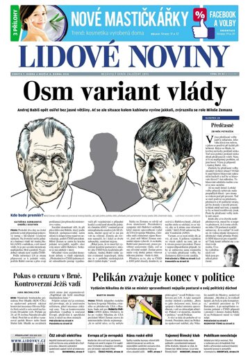 Obálka e-magazínu Lidové noviny 7.4.2018