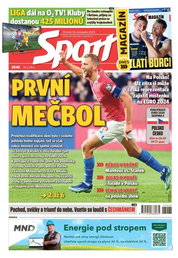 Obálka e-magazínu Sport 16.11.2023