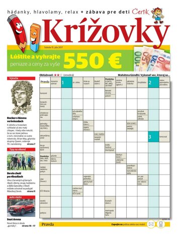 Obálka e-magazínu Krížovky 15.7.2017