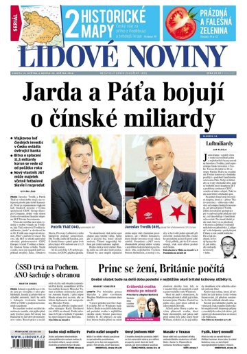 Obálka e-magazínu Lidové noviny 19.5.2018