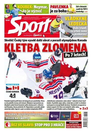 Obálka e-magazínu Sport 16.12.2017