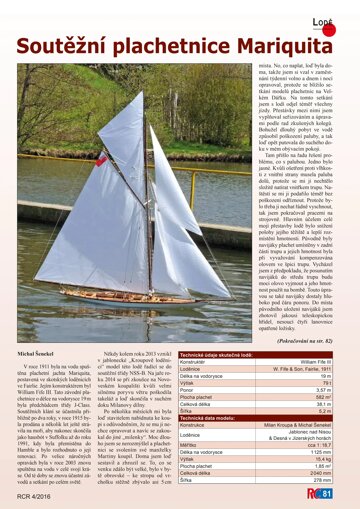 Obálka e-magazínu Soutěžní plachetnice Mariquita