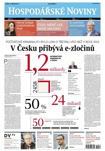 Obálka e-magazínu Hospodářské noviny 049 - 11.3.2015