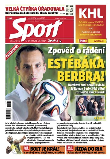 Obálka e-magazínu Sport 24.8.2015