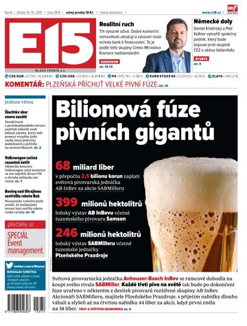 Obálka e-magazínu E15 14.10.2015