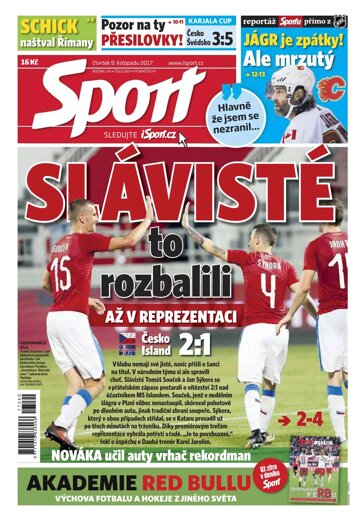 Obálka e-magazínu Sport 9.11.2017