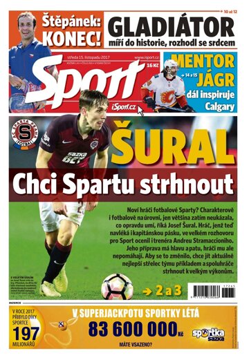 Obálka e-magazínu Sport 15.11.2017
