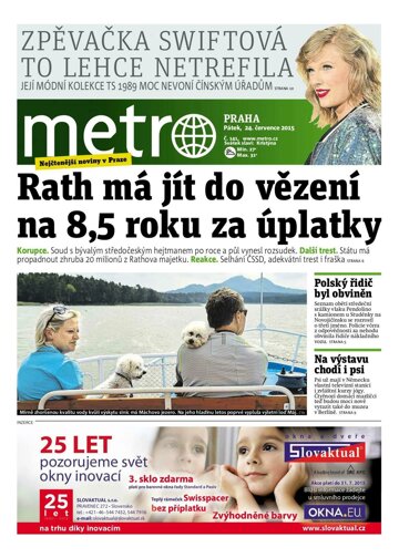 Obálka e-magazínu deník METRO 24.7.2015