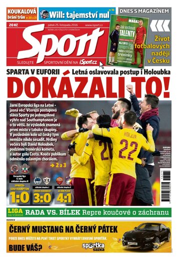 Obálka e-magazínu Sport 25.11.2016