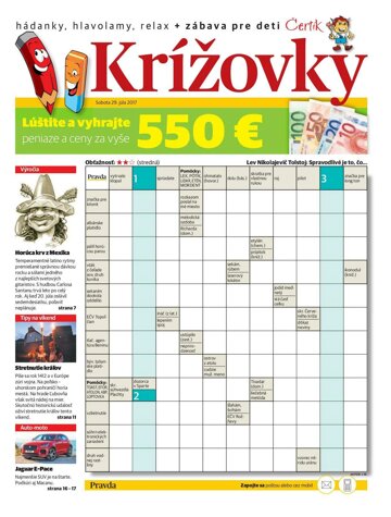 Obálka e-magazínu Krížovky 29. 7. 2017