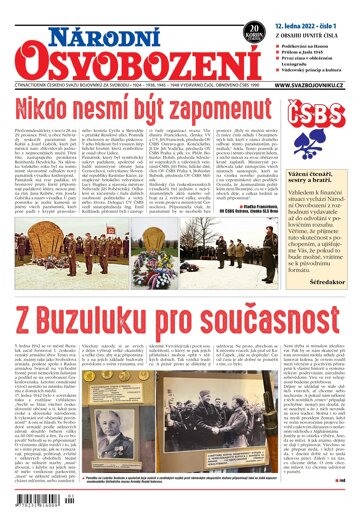 Obálka e-magazínu Národní Osvobození 1/2022