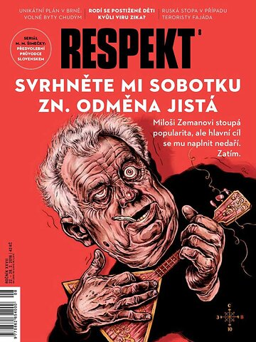 Obálka e-magazínu Respekt 8/2016