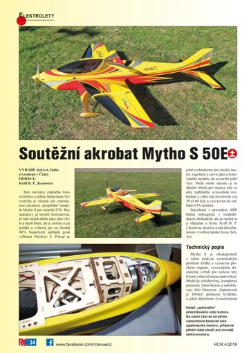 Obálka e-magazínu Soutěžní akrobat Mytho S 50E