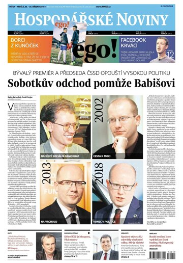 Obálka e-magazínu Hospodářské noviny 059 - 23.3.2018