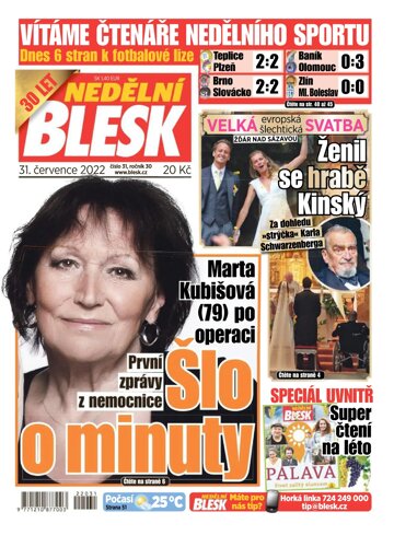 Obálka e-magazínu Nedělní Blesk 31.7.2022