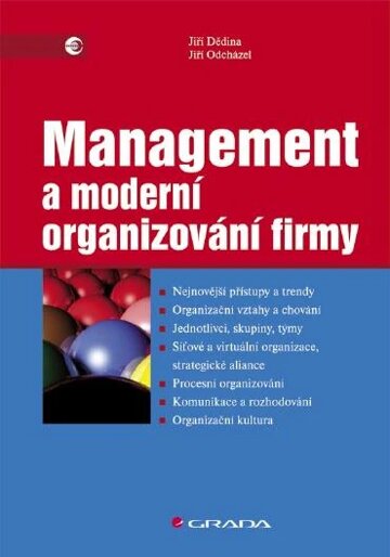 Obálka knihy Management a moderní organizování firmy