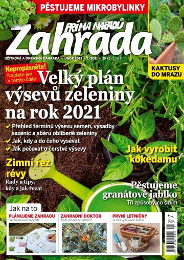 Obálka e-magazínu Zahrada prima nápadů 1/2021