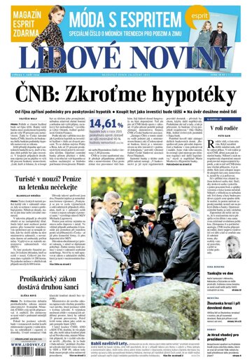 Obálka e-magazínu Lidové noviny 7.9.2016