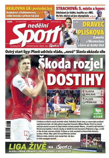Obálka e-magazínu Nedělní Sport 19.2.2017