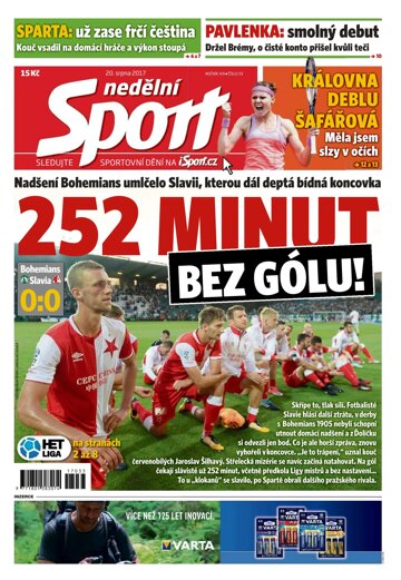 Obálka e-magazínu Nedělní Sport 20.8.2017