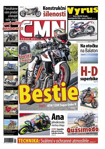 Obálka e-magazínu ČESKÉ MOTOCYKLOVÉ NOVINY 20/2017
