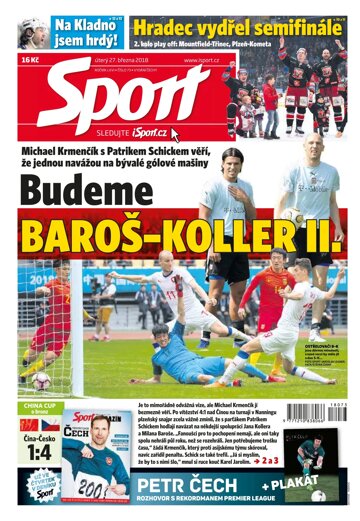 Obálka e-magazínu Sport 27.3.2018