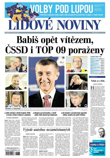 Obálka e-magazínu Lidové noviny 10.10.2016