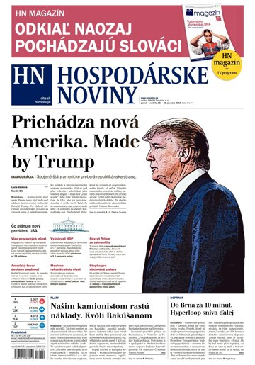 Obálka e-magazínu Hospodárske noviny 20.01.2017