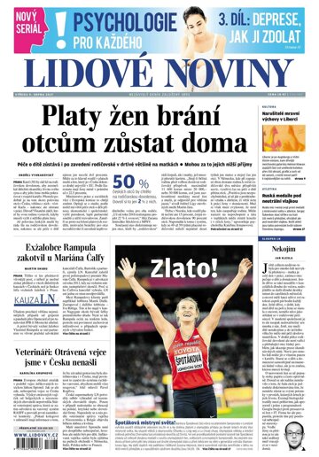 Obálka e-magazínu Lidové noviny 9.8.2017