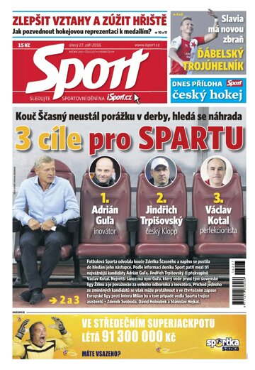 Obálka e-magazínu Sport 27.9.2016