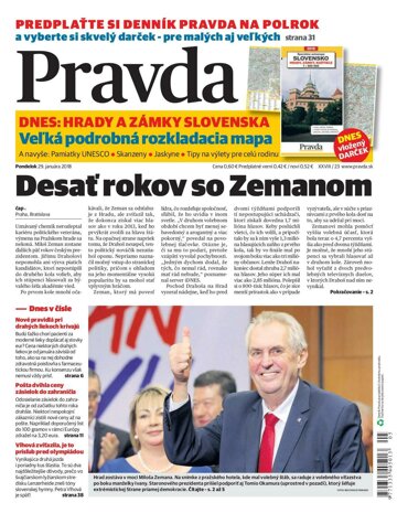 Obálka e-magazínu Pravda 29. 1. 2018